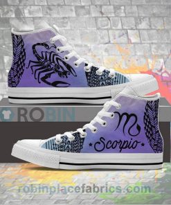 Scorpio Astrology Sign Canvas High Top Sneaker Scorpio Astrology Sign Canvas High Top Sneaker