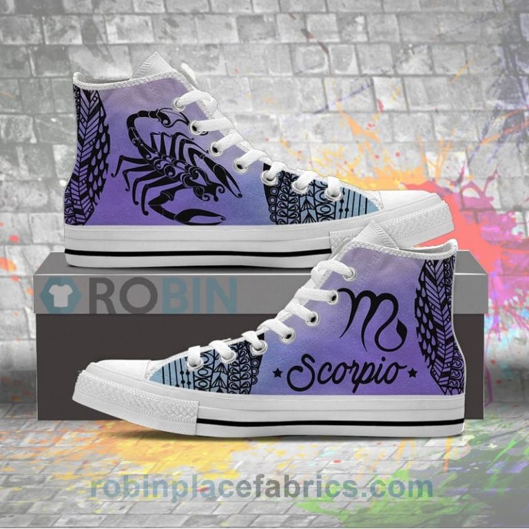 Scorpio Astrology Sign Canvas High Top Sneaker