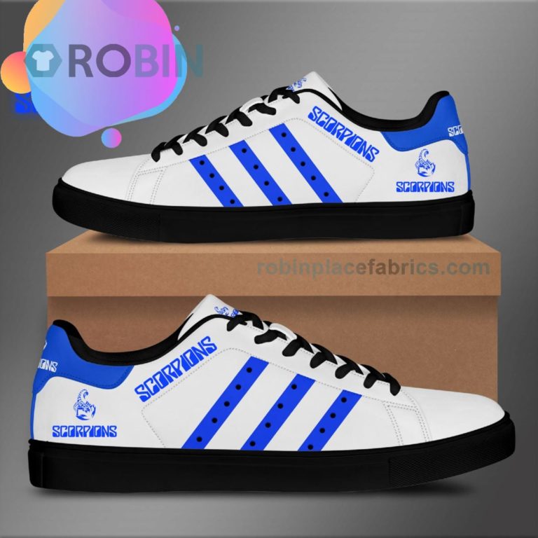 Scorpions White Low Top Casual Skate Shoes – Stan Smith Sneaker