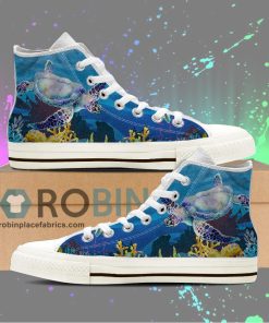 Sea Turtle Canvas High Top Sneaker Sea Turtle Canvas High Top Sneaker