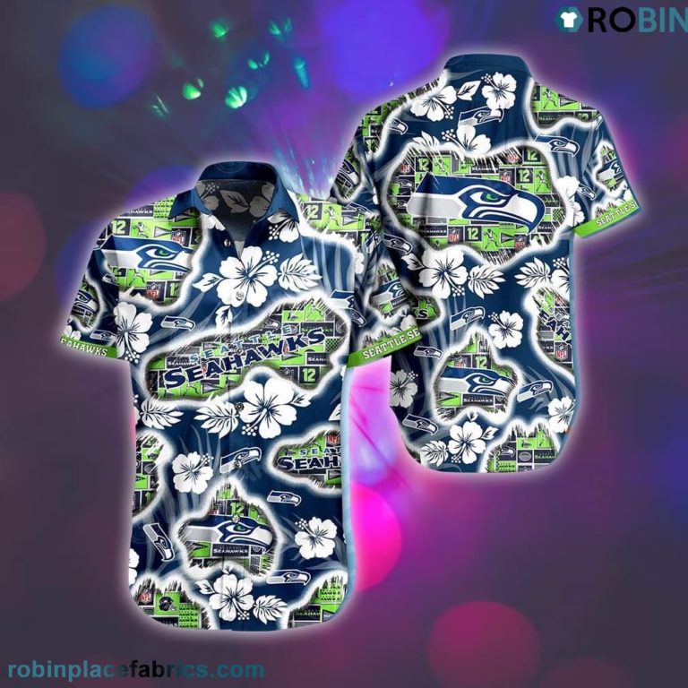 Seattle Seahawks NFL Hawaii Shirt Graphic Floral