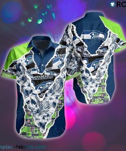 Seattle Seahawks NFL Hawaii Shirt Graphic Floral Pattern