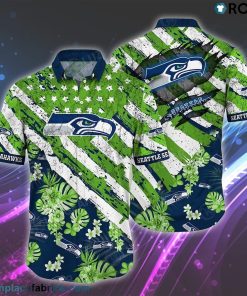 Seattle Seahawks NFL Hawaiian Floral Print American Flag Seattle Seahawks NFL Hawaiian Floral Print American Flag