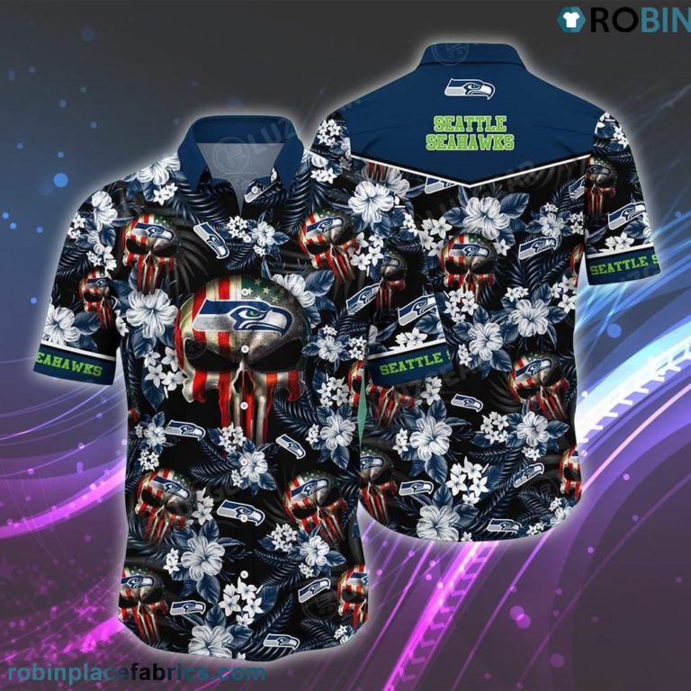 Seattle Seahawks NFL Hawaiian Shirt Skull Punisher