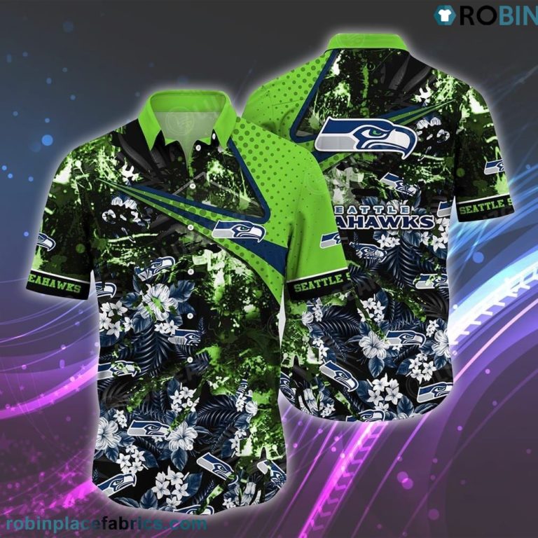 Seattle Seahawks NFL Hawaiian Shirt Tropical Patterns