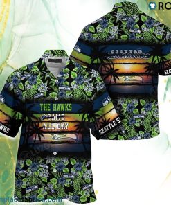 Seattle Seahawks NFL Summer Hawaiian Shirt Floral Pattern