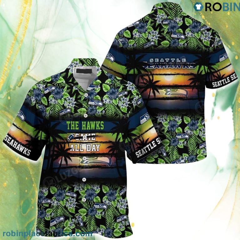 Seattle Seahawks NFL Summer Hawaiian Shirt Floral Pattern