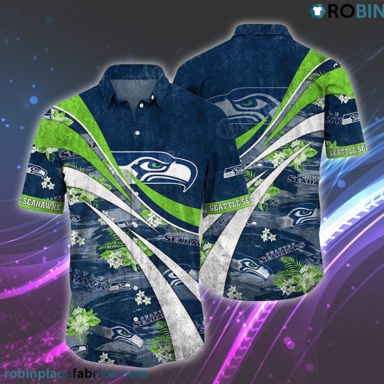 Seattle Seahawks NFL Summer Hawaiian Shirt Floral Pattern Graphic