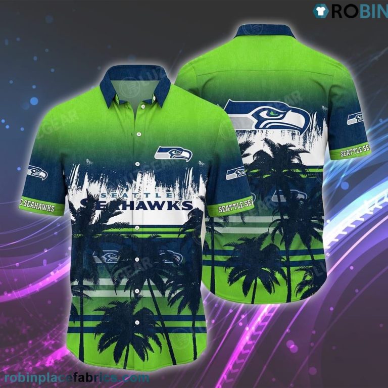Seattle Seahawks NFL Summer Hawaiian Shirt Tropical Patterns