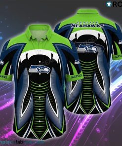 Seattle Seahawks NFL Summer Short Sleeve Button Down Shirt