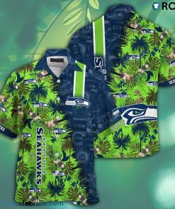 Seattle Seahawks NFL Team Football Summer Button Down Hawaiian Shirt