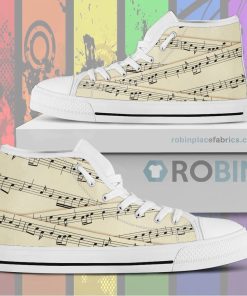 Sheet Music Canvas High Top Shoess