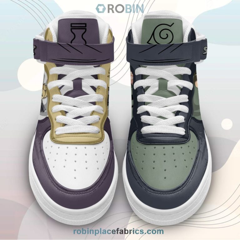 Shikamaru and Temari Sneakers Air Mid Custom Anime Shoes