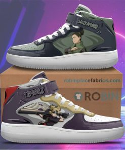 Shikamaru and Temari Sneakers Air Mid Custom Anime Shoes Shikamaru and Temari Sneakers Air Mid Custom Anime Shoes