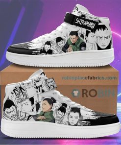 Shikamaru Nara Sneakers Air Mid Custom Anime Shoes Shikamaru Nara Sneakers Air Mid Custom Anime Shoes