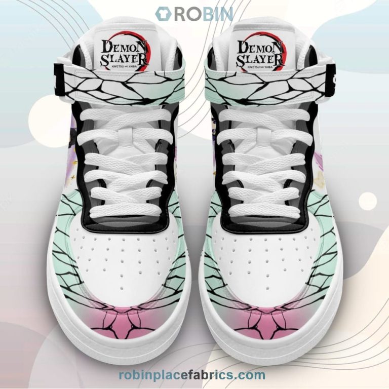 Shinobu Kocho Sneakers Air Mid Custom Anime Demon Slayer Shoes