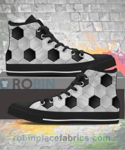 Soccer Pattern Canvas High Top Shoes Shoes