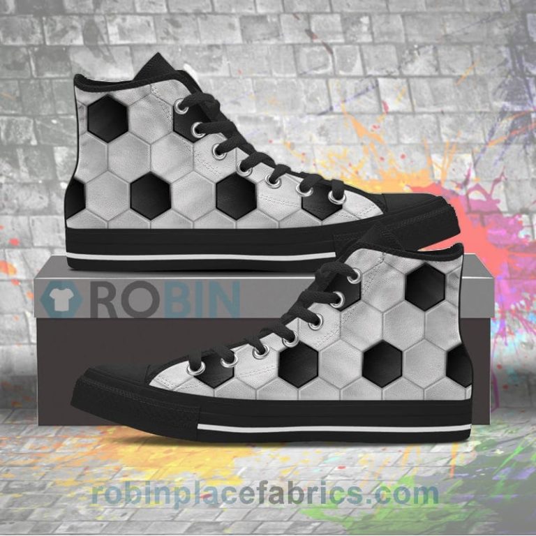 Soccer Pattern Canvas High Top Shoes Shoes