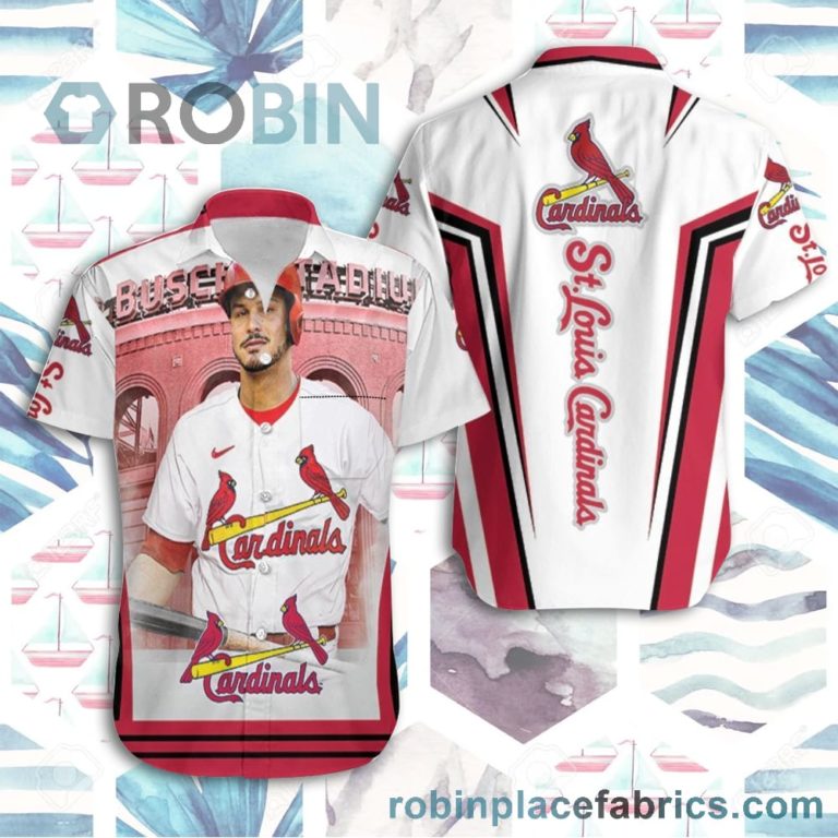 St Louis Cardinals Nolan Arenado Busch Stadium Casual Button Down Hawaiian Shirts