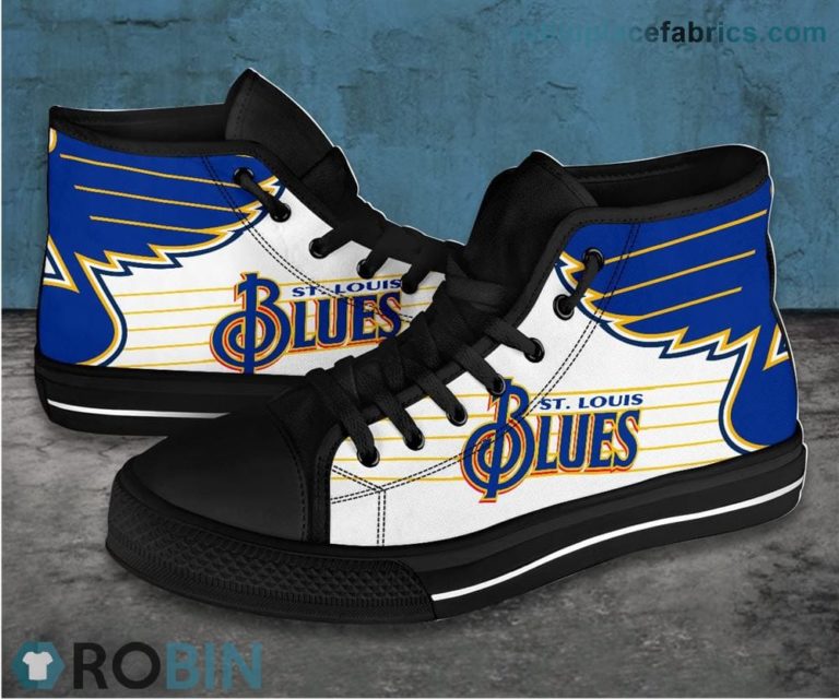 St.Louis Blues Canvas Shoes High Top