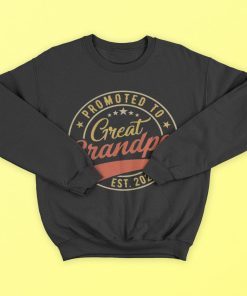 Mens Promoted To Great Grandpa Est 2022 New Grandpa First Grandpashirt Shirt T-Shirt, Hoodies