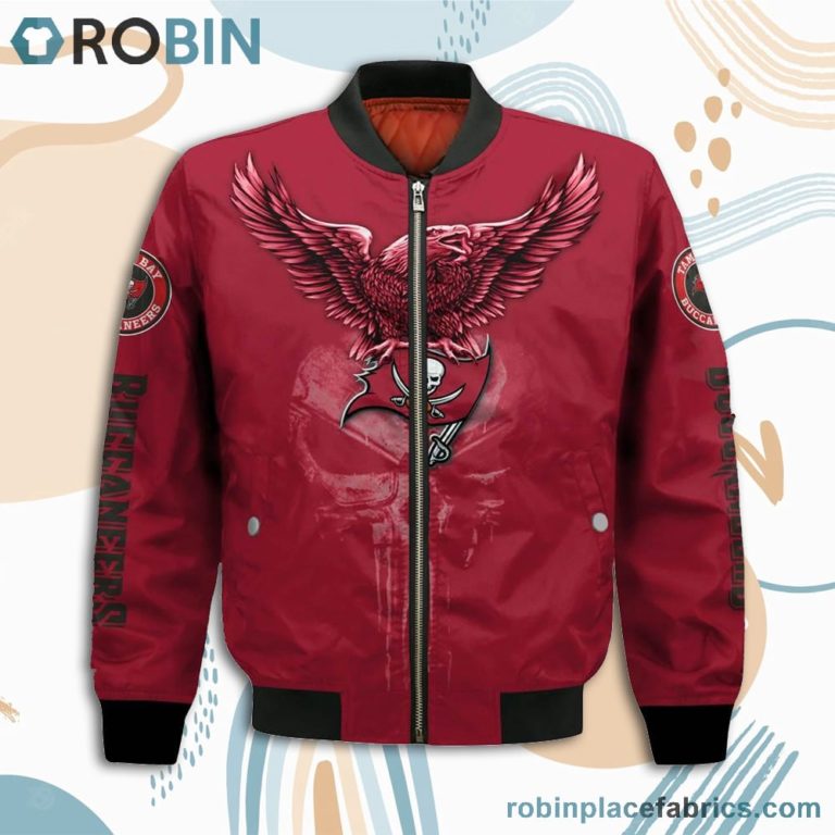 Tampa Bay Buccaneers NFL Logo Eagle Skull Bomber Jacket
