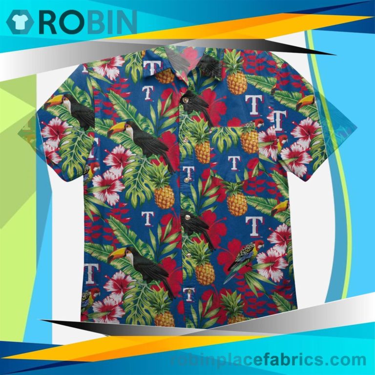 Texas Rangers Floral Button Up Shirt