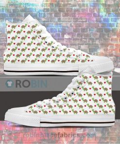 Turtle Heart Pattern Canvas High Top Sneaker