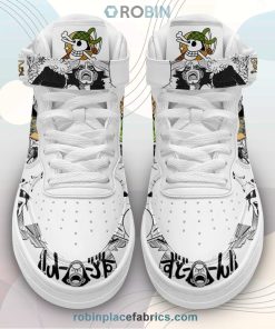 Usopp Sneakers Air Mid Custom One Piece Anime Shoes Usopp Sneakers Air Mid Custom One Piece Anime Shoes