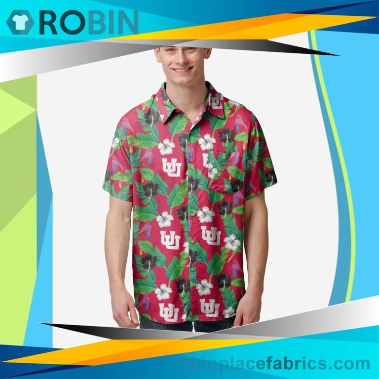 Utah Utes Floral Button Up Shirt