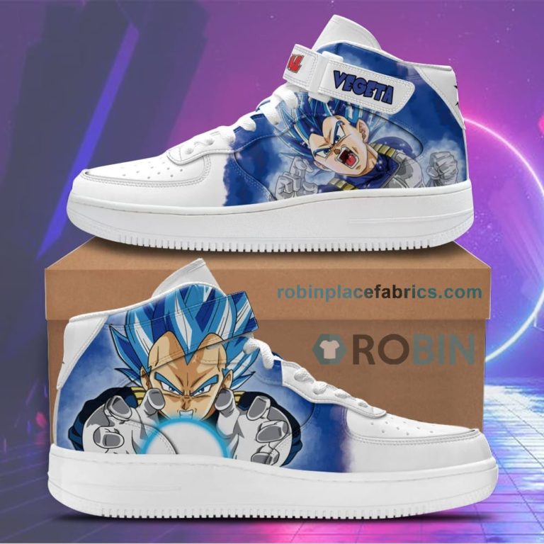Vegeta Blue Sneakers Air Mid Dragon Ball Anime Shoes