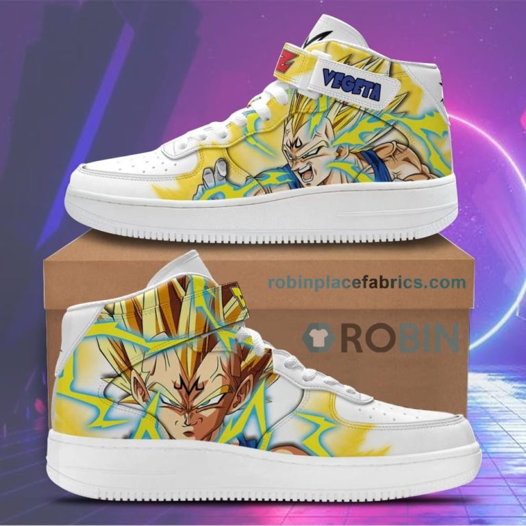 Vegeta Majin Sneakers Air Mid Custom Dragon Ball Anime Shoes