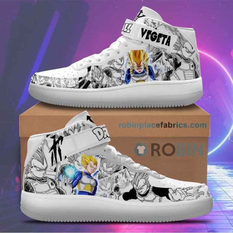 Vegeta Sneakers Air Mid Custom Dragon Ball Anime Shoes