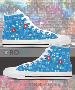 Veterinarian Pattern Canvas High Top Sneaker
