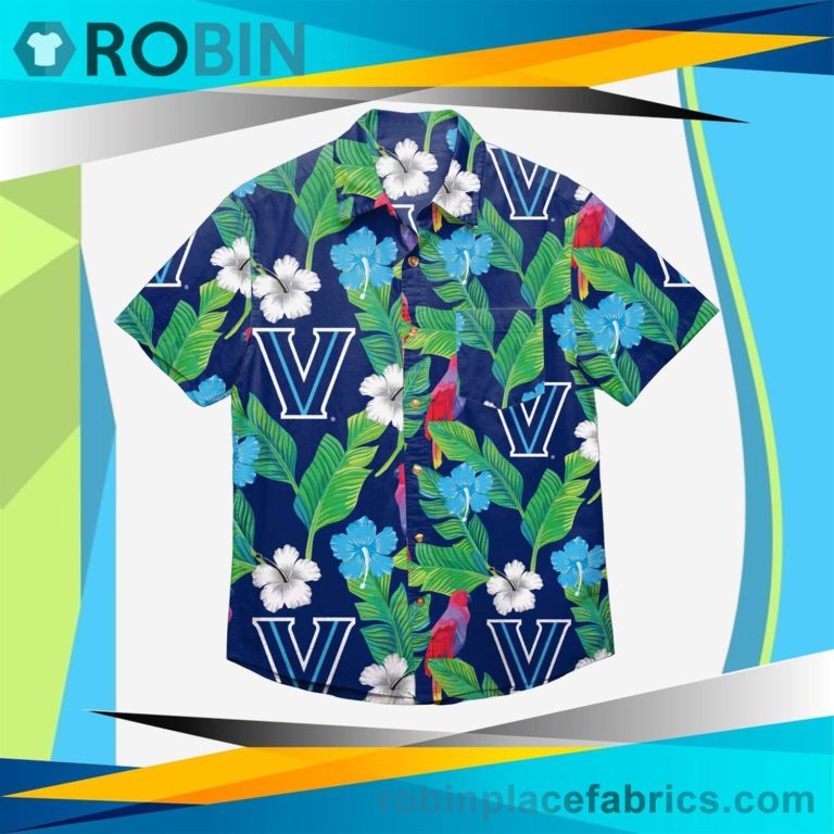 Villanova Wildcats Floral Button Up Shirt