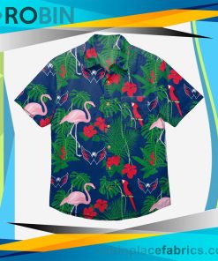 Washington Capitals Floral Button Up Shirt Washington Capitals Floral Button Up Shirt