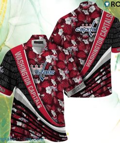 Washington Capitals NHL Hockey With Tropical Flower Pattern Hawaiian Shirt