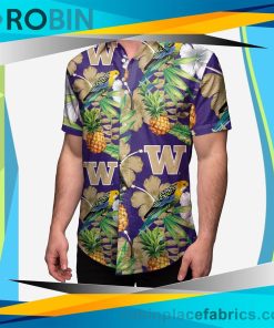 Washington Huskies Floral Button Up Shirt Washington Huskies Floral Button Up Shirt
