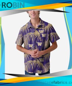 Washington Huskies Hawaiian Button Up Shirt Washington Huskies Hawaiian Button Up Shirt