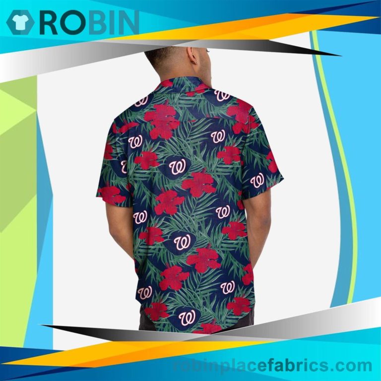 Washington Nationals Hibiscus Button Up Shirt
