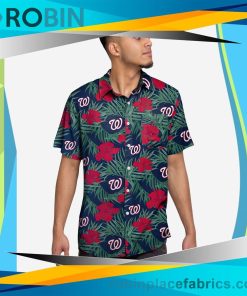 Washington Nationals Hibiscus Button Up Shirt Washington Nationals Hibiscus Button Up Shirt
