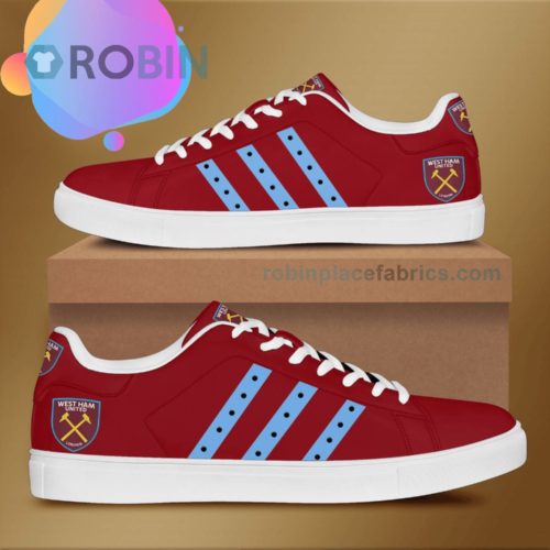 West Ham United Leather Low Top Casual Skate Shoes Stan Smith Sneaker