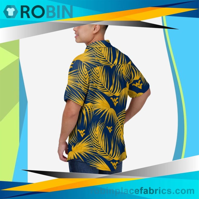 West Virginia Mountaineers Hawaiian Button Up Shirt