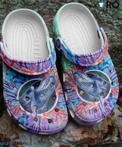 Whale Watercolor Sea Story Summer Crocs Shoes