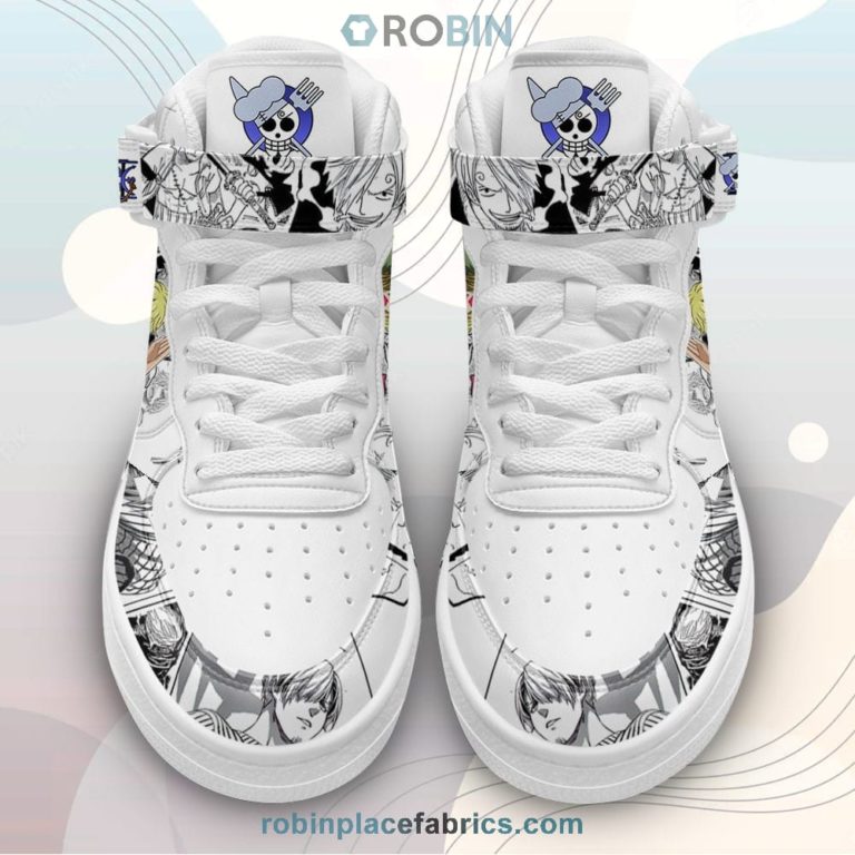 Whitebeard Sneakers Air Mid Custom One Piece Anime Shoes