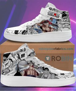 Whitebeard Sneakers Air Mid Custom One Piece Anime Shoes
