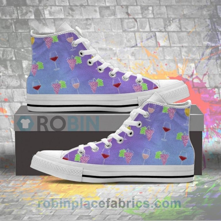 Wine Lovers Canvas High Top Sneaker