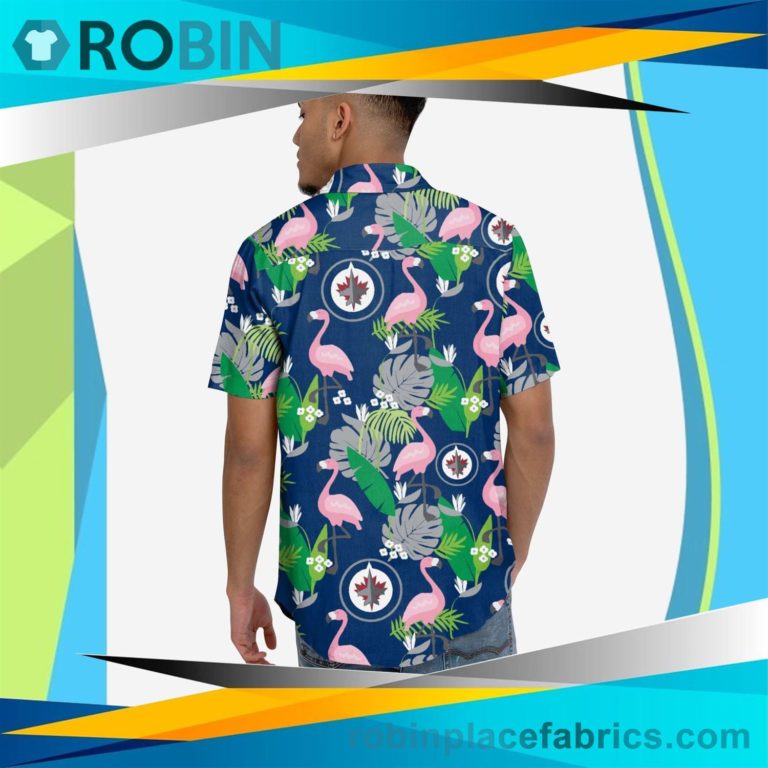 Winnipeg Jets Floral Button Up Shirt