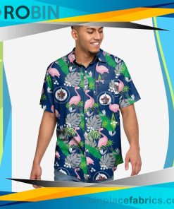 Winnipeg Jets Floral Button Up Shirt