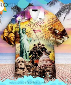 4th Of July God Bless America Short Sleeve Button Down Hawaiian Shirt 4th Of July God Bless America Short Sleeve Button Down Hawaiian Shirt